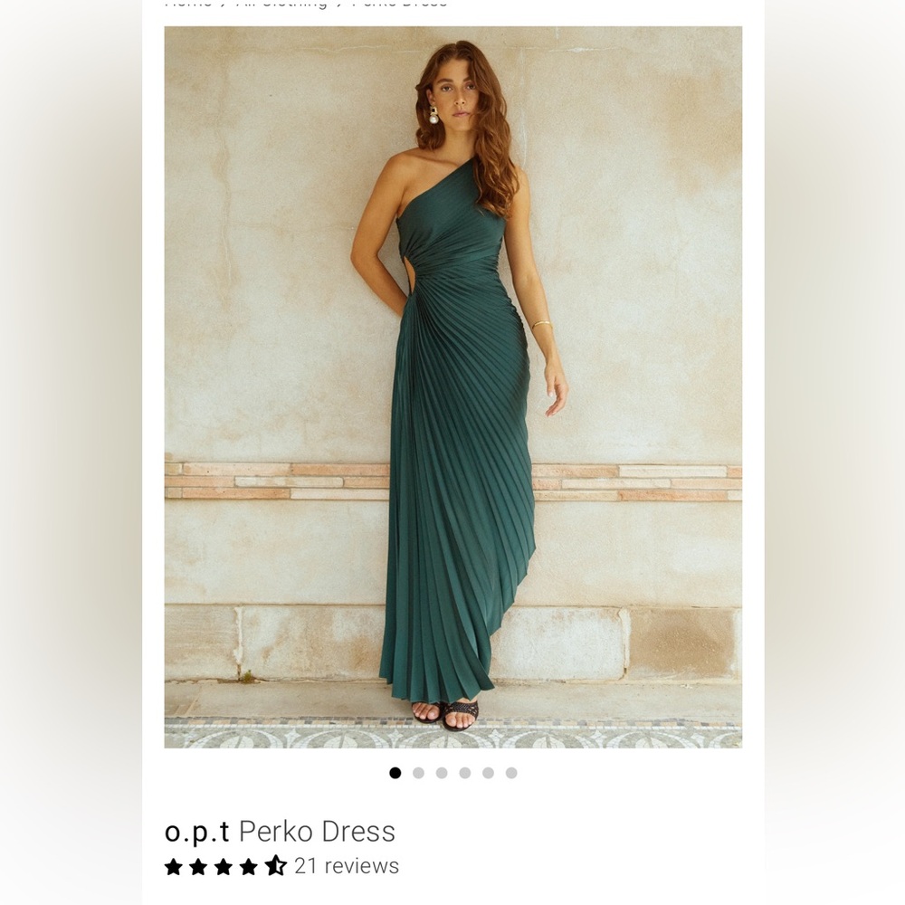 O.P.T. Perks Dress in Emerald Green